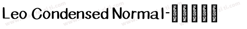 Leo Condensed Normal字体转换